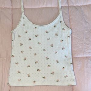 Brandy Melville floral  tank top, one size.